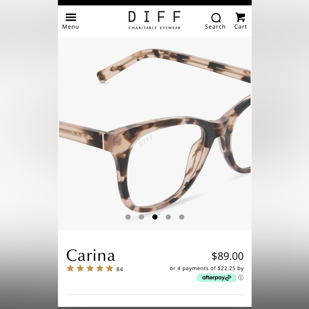 DIFF Eyewear Carina Tortoise Brown and Cream Women's Glasses